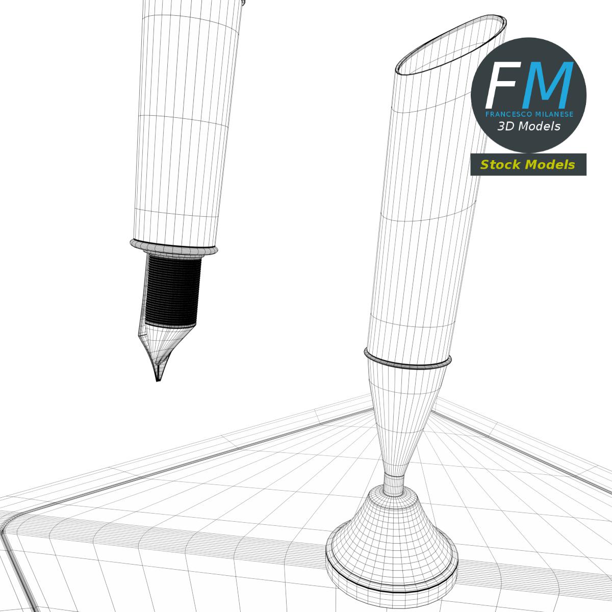 3D-Modell - Schreibtisch-Stifthalter - 08