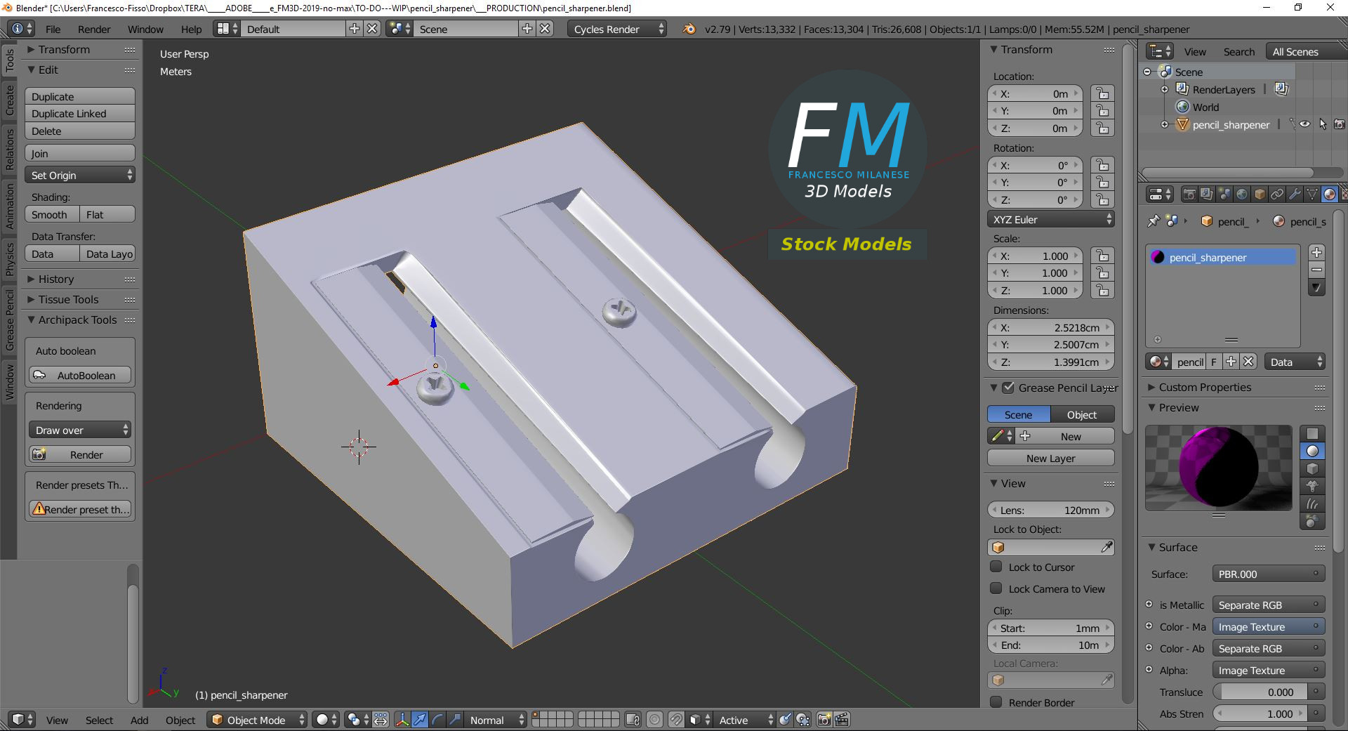 3D-Modell - Doppelspitzer - 09