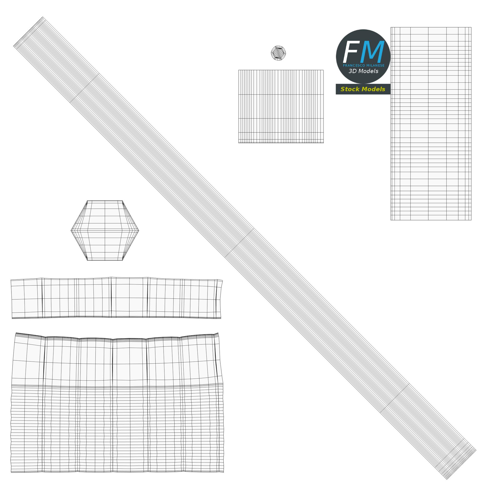 3D-Modell - Bleistift mit Radiergummi - 11 3D-Modell - Bleistift mit Radiergummi - 11