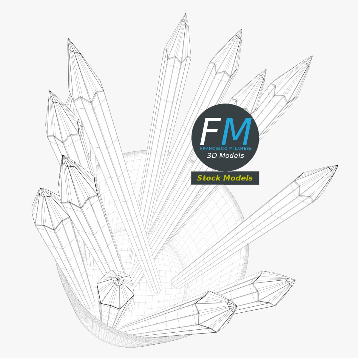 3D-Modell - Stiftebecher mit Buntstiften - 08