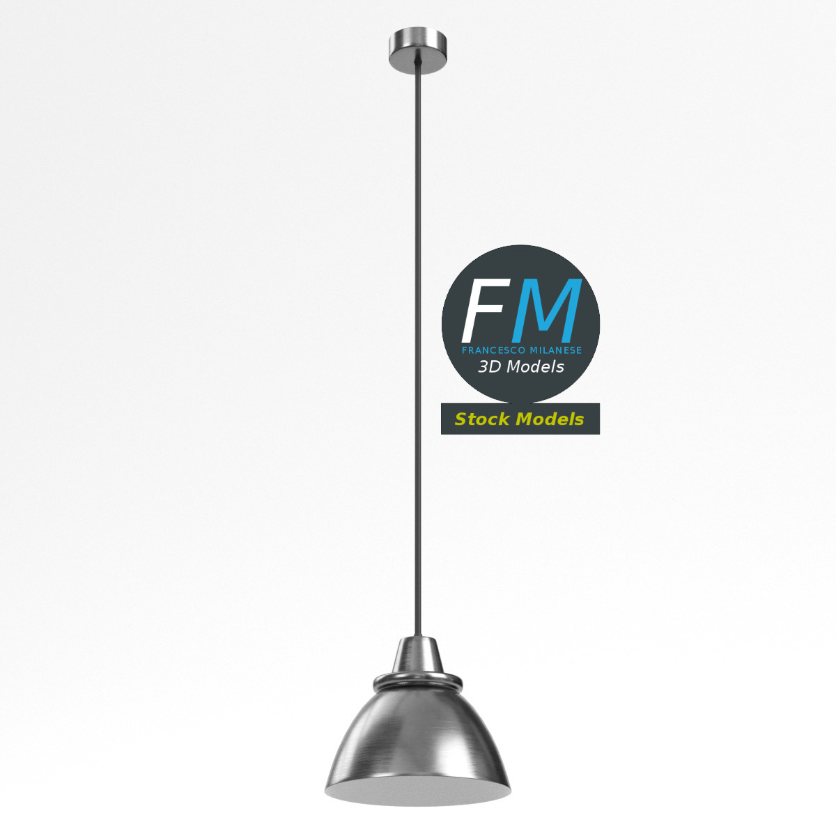 3D-Modell - Metall-Pendelleuchte - 01