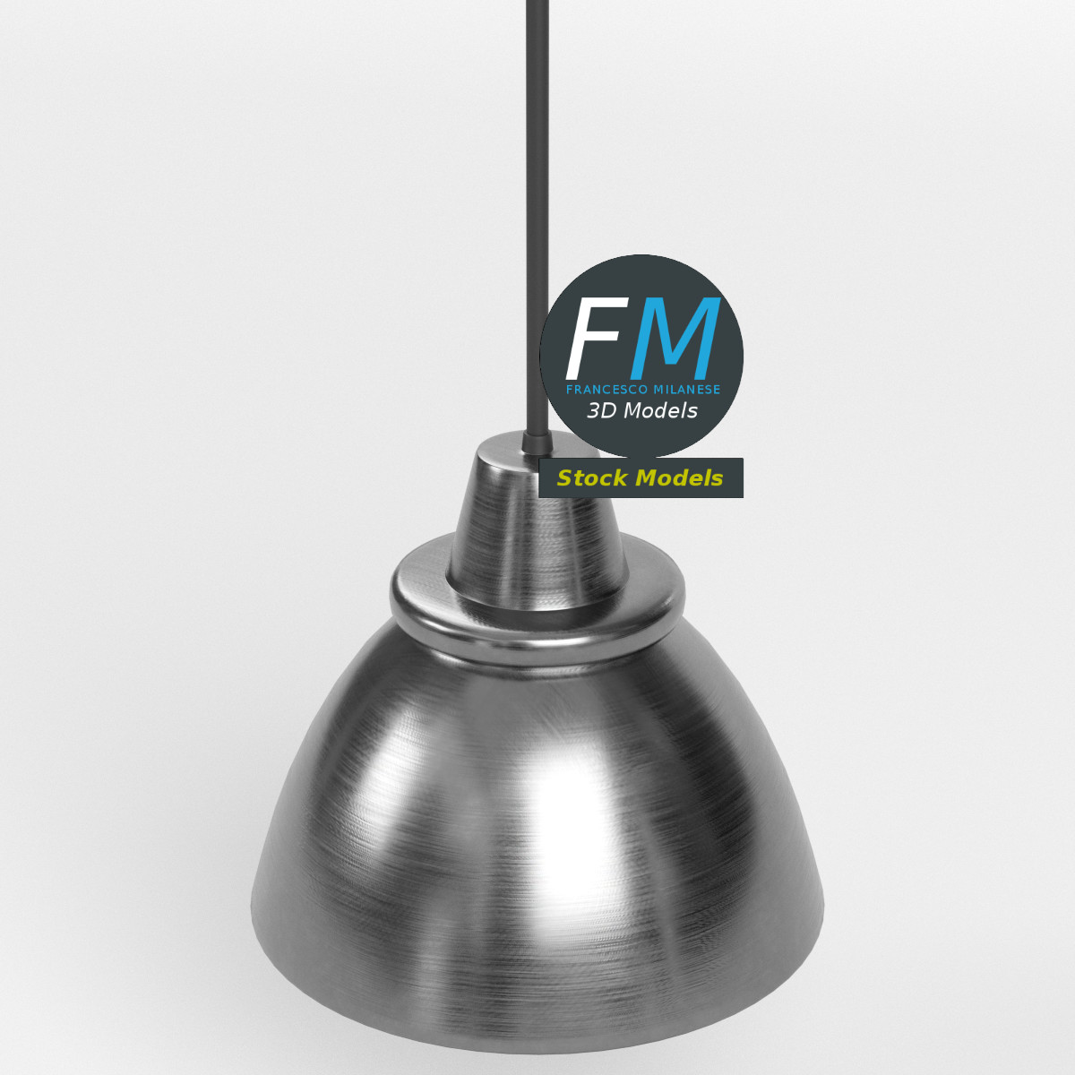 3D-Modell - Metall-Pendelleuchte - 02