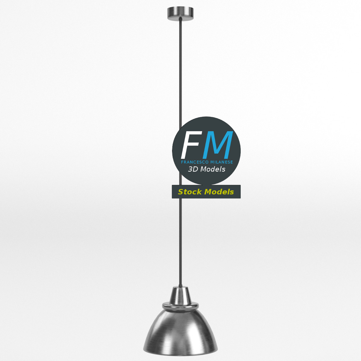 3D-Modell - Metall-Pendelleuchte - 03