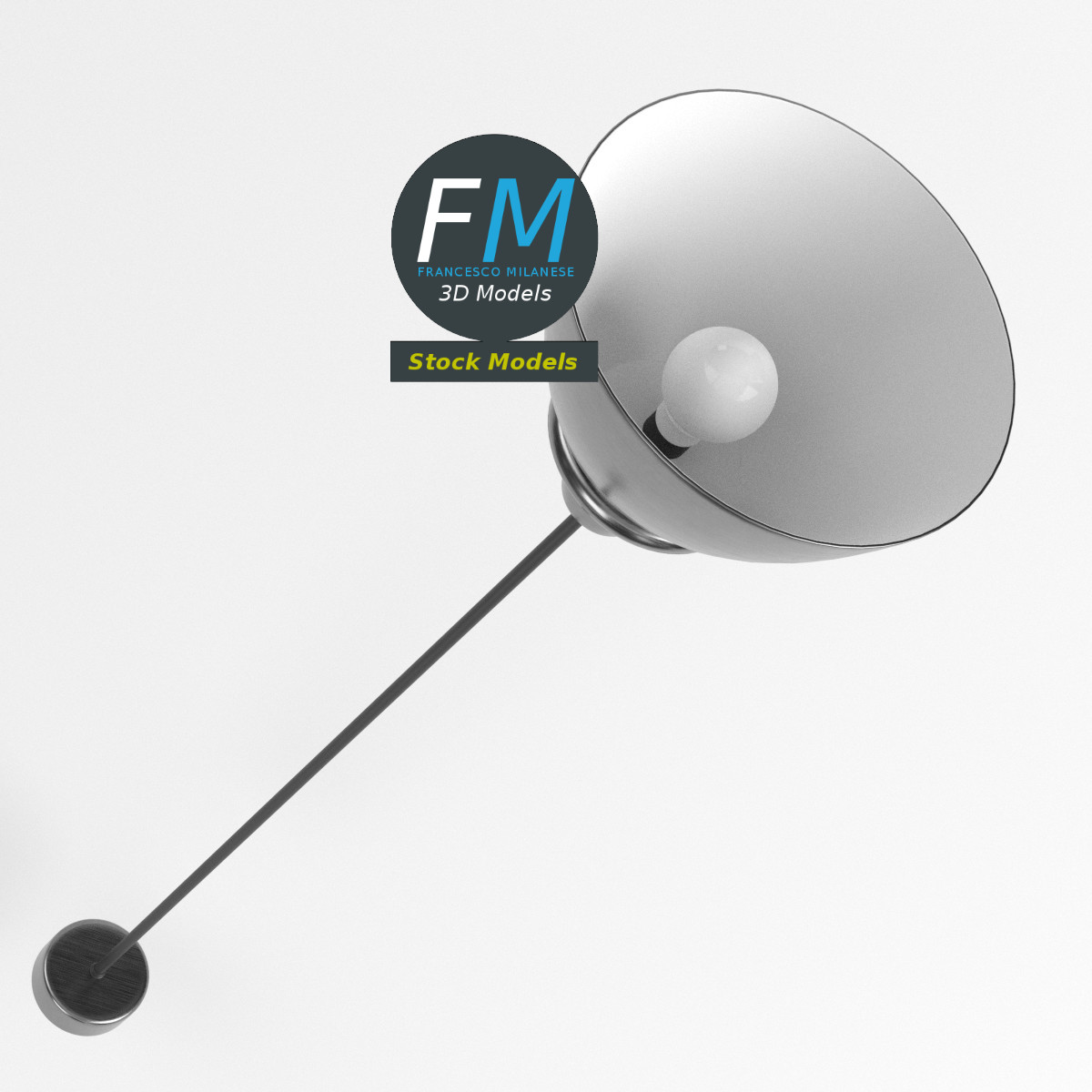 3D-Modell - Metall-Pendelleuchte - 06