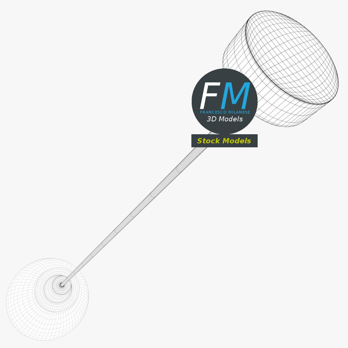 3D-Modell - Metall-Pendelleuchte - 08