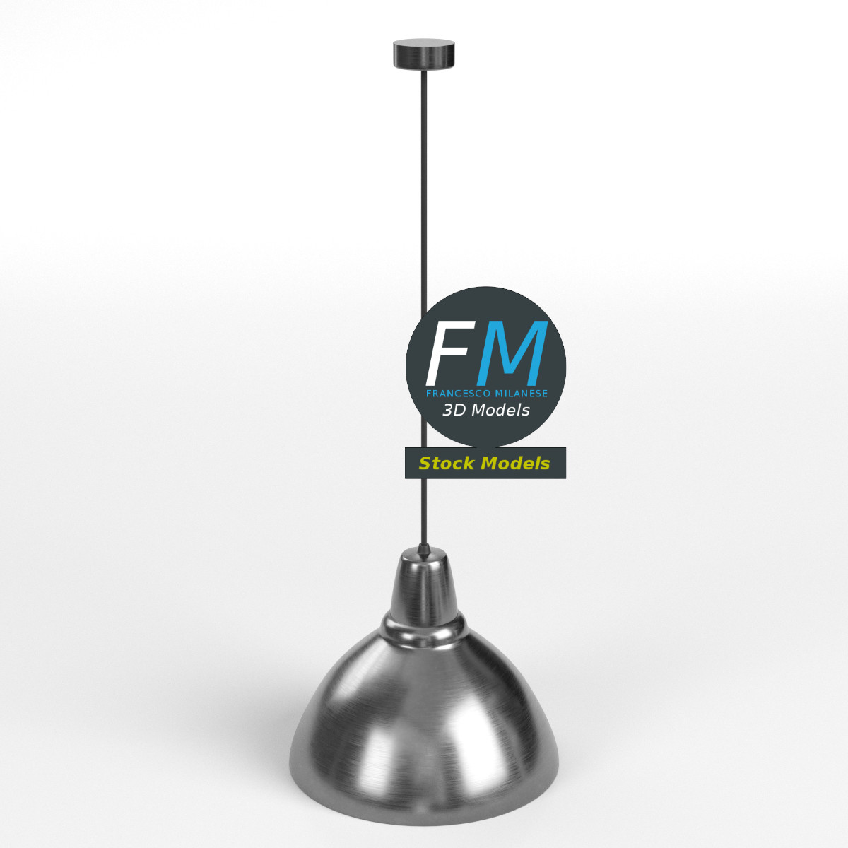 3D-Modell - Metall-Pendelleuchte - 01
