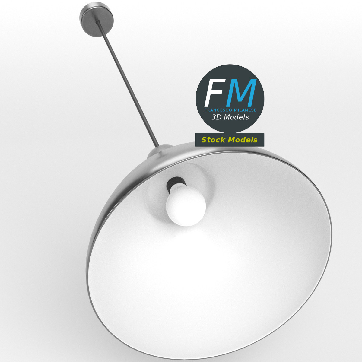 3D-Modell - Metall-Pendelleuchte - 02