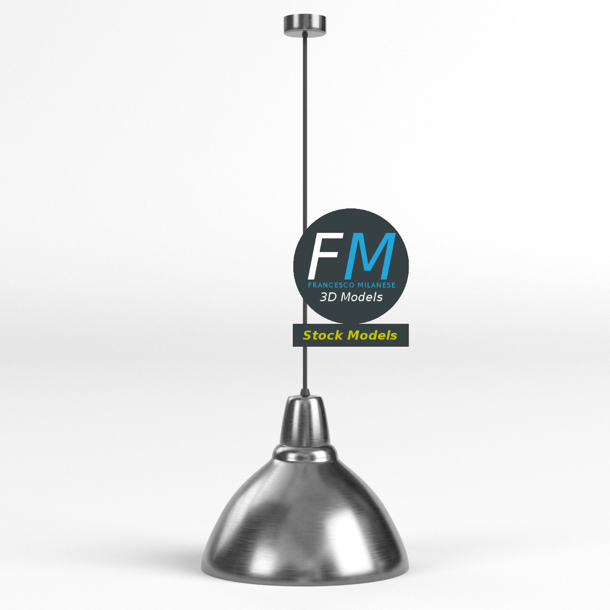 3D-Modell - Metall-Pendelleuchte - 03