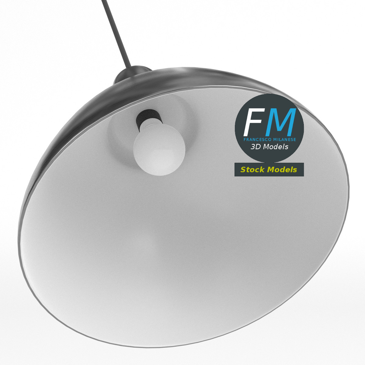 3D-Modell - Metall-Pendelleuchte - 04