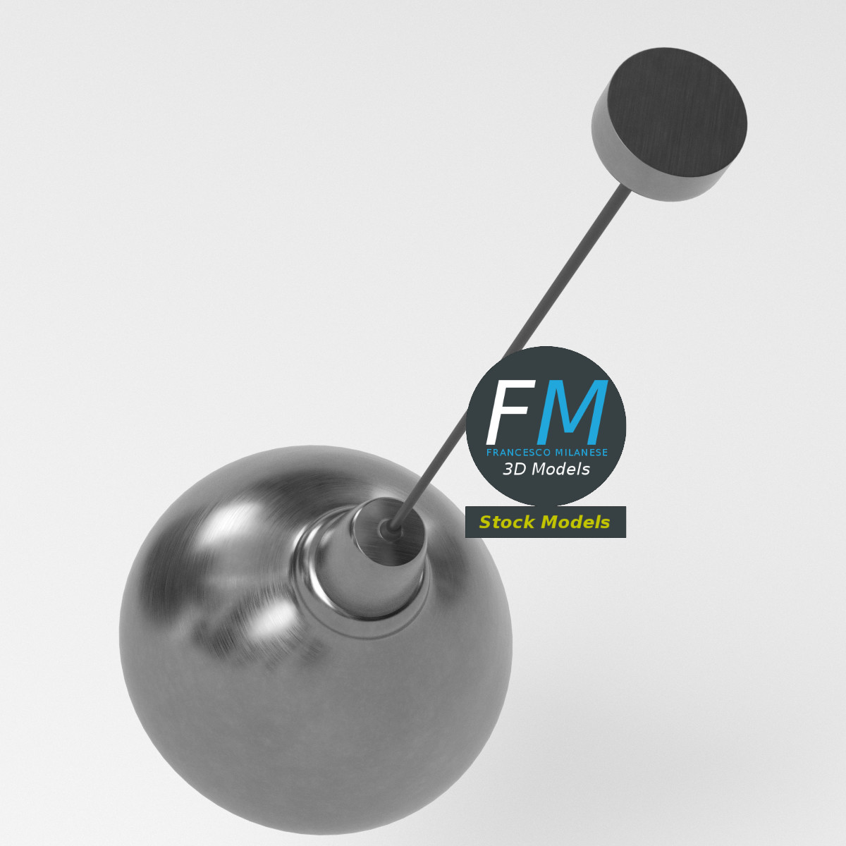 3D-Modell - Metall-Pendelleuchte - 05