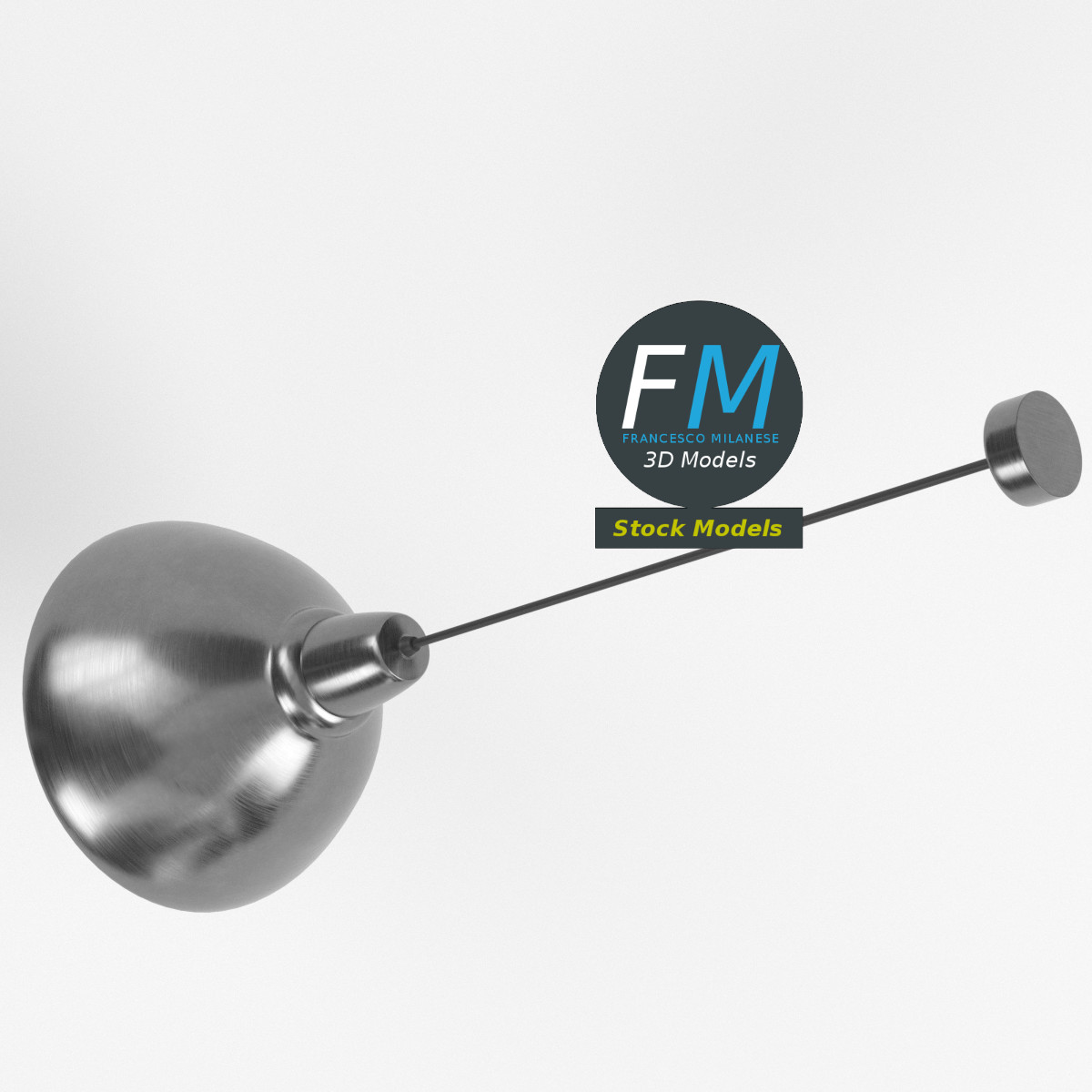 3D-Modell - Metall-Pendelleuchte - 06