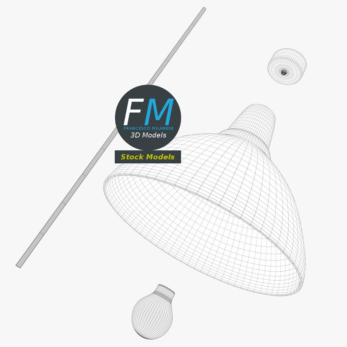 3D-Modell - Metall-Pendelleuchte - 08