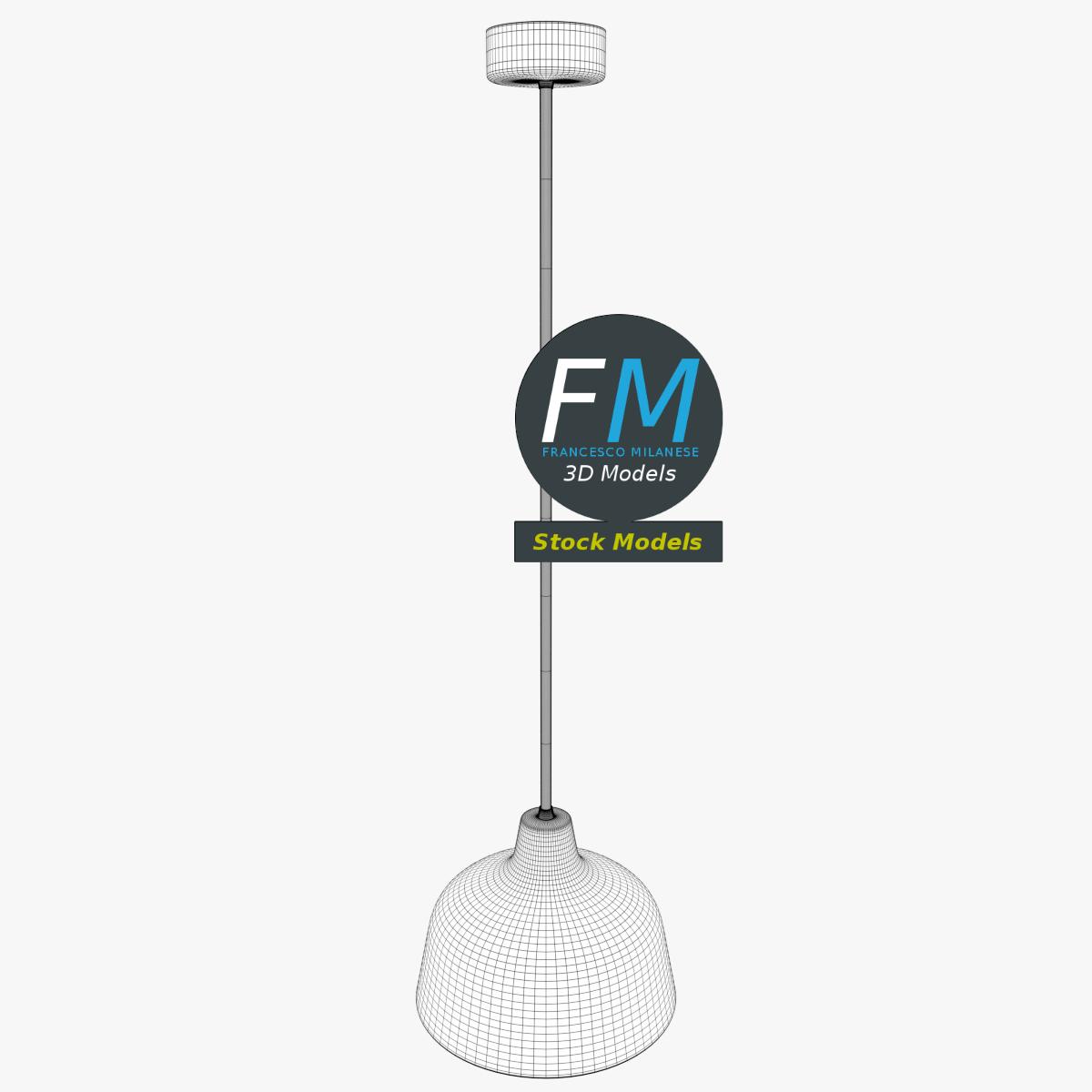 3D-Modell - Schwarze Pendelleuchte - 07
