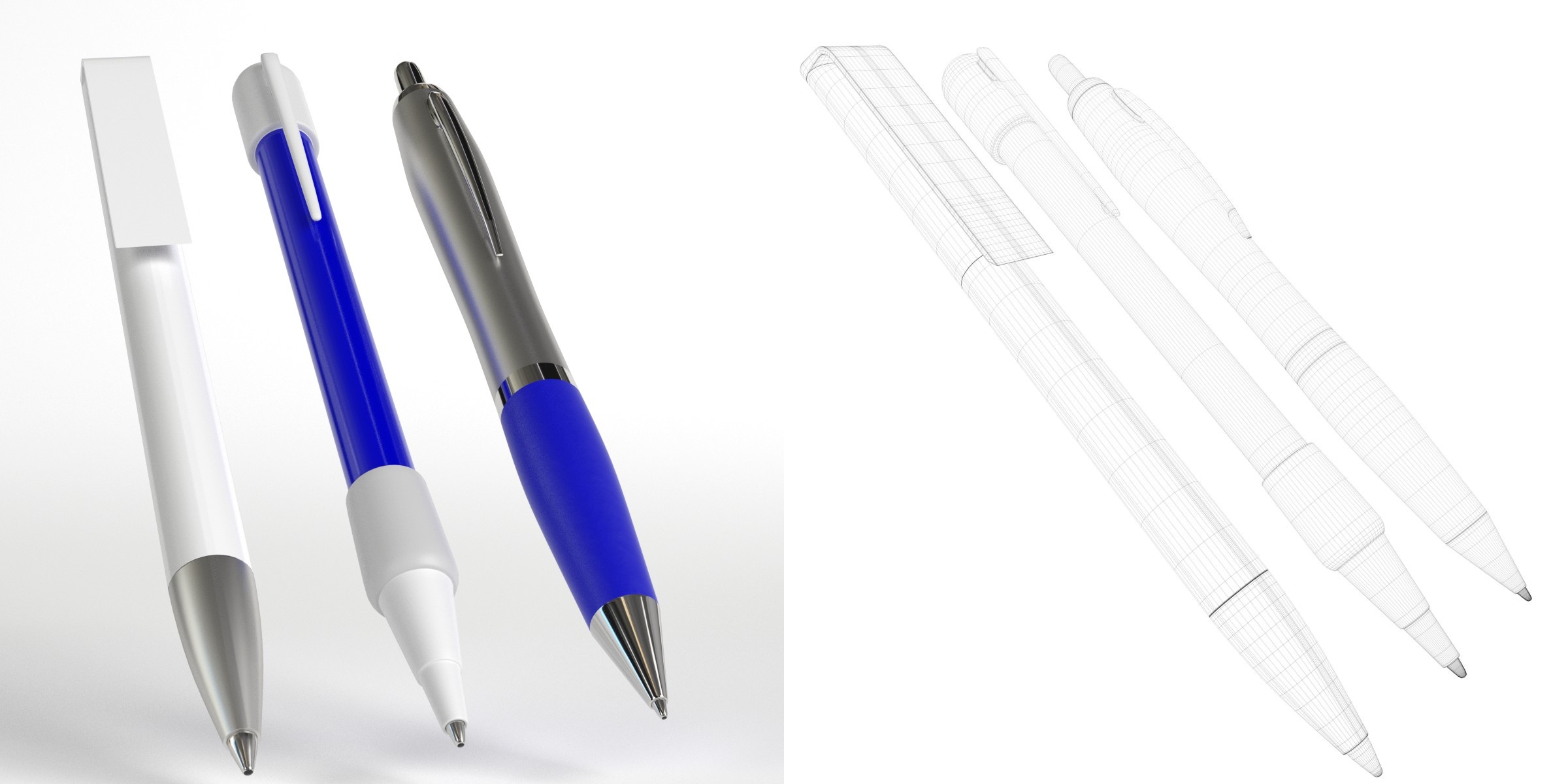 3D-Modell - Kugelschreiber-Set