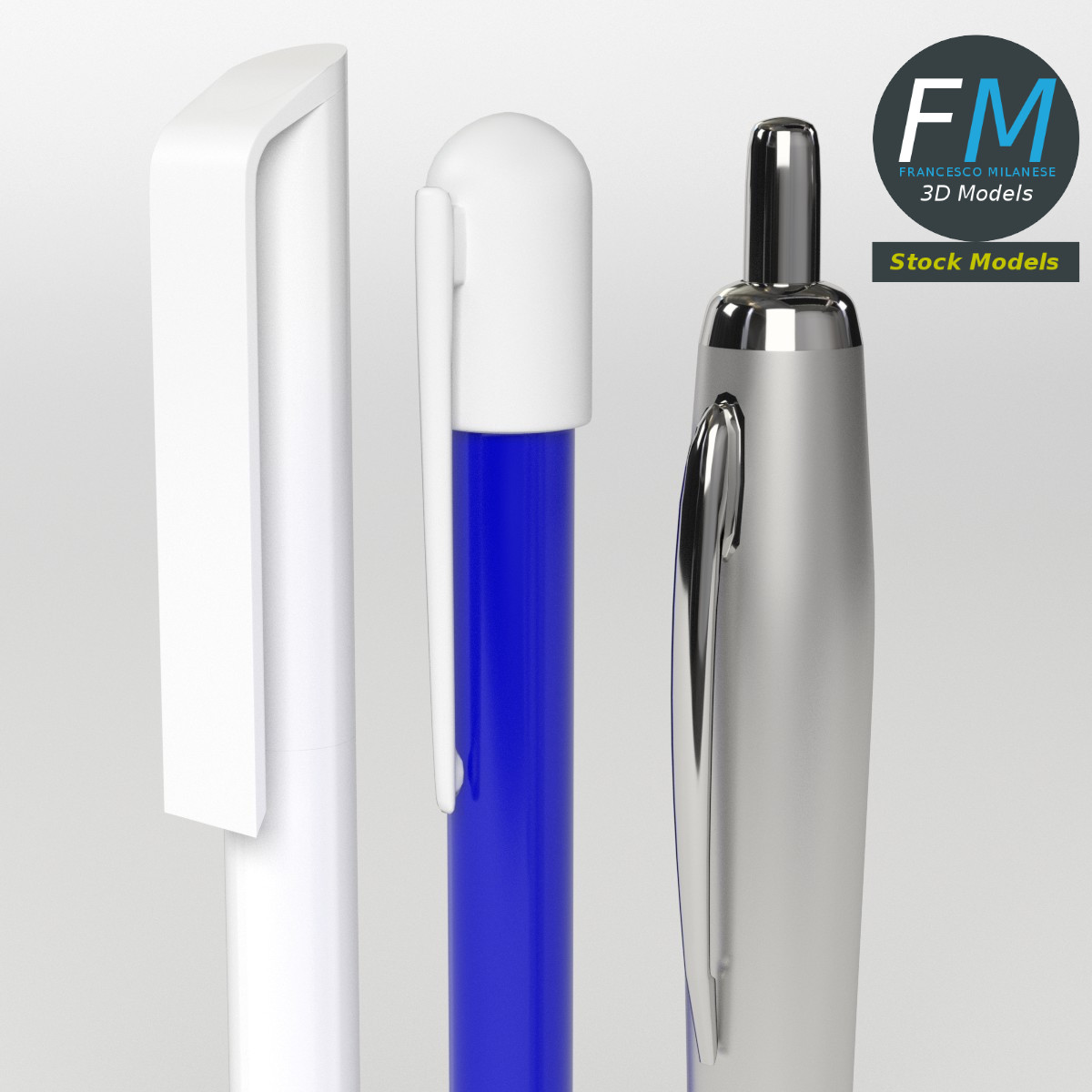 3D-Modell - Kugelschreiber-Set - 05