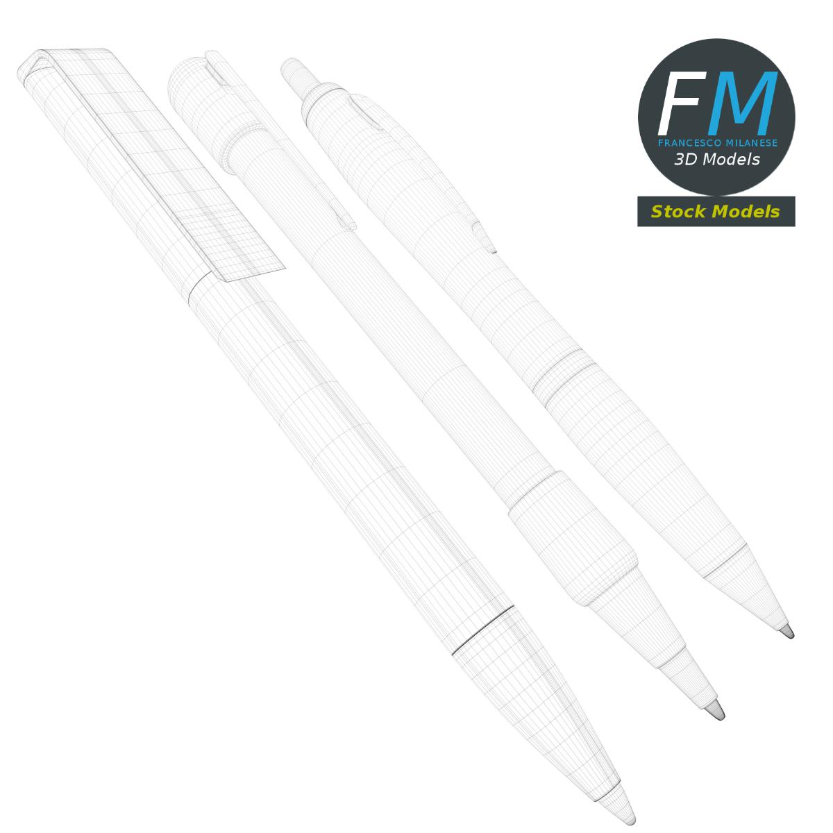 3D-Modell - Kugelschreiber-Set - 07