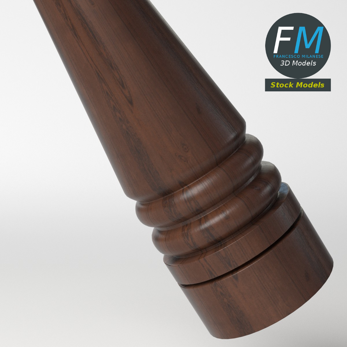 3D-Modell - Pfeffermühle aus Holz - 05