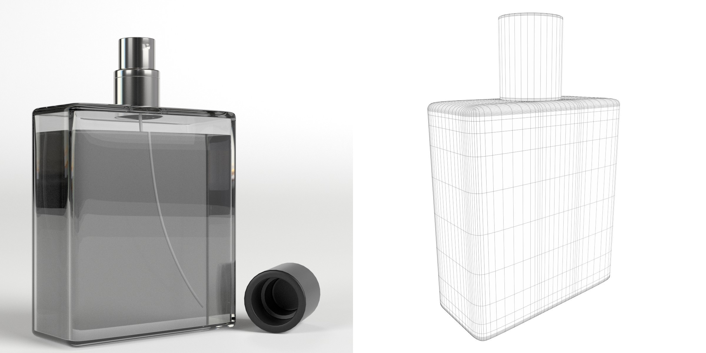 3D-Modell - Parfümflasche mit Zerstäuber