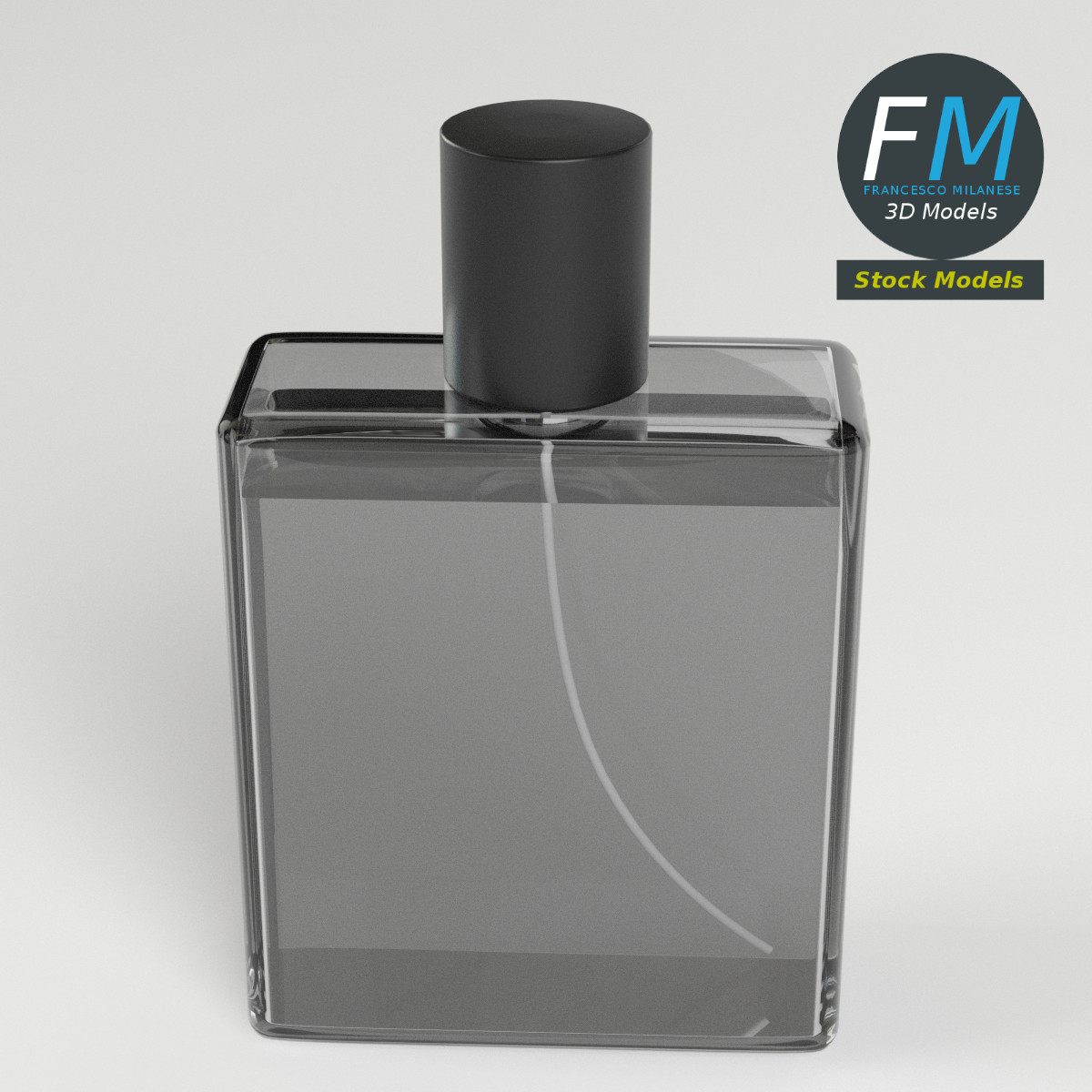 3D-Modell - Parfümflasche mit Zerstäuber - 02