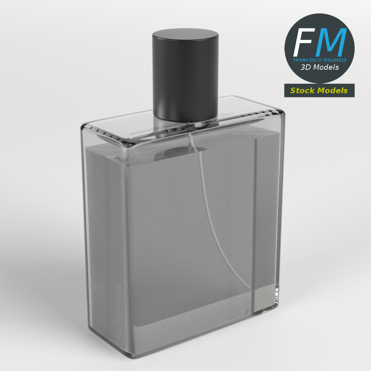 3D-Modell - Parfümflasche mit Zerstäuber - 03