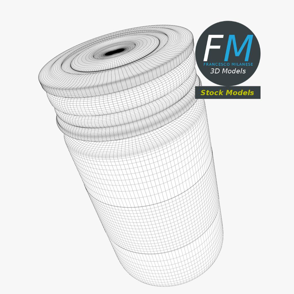 3D-Modell - Pharmaflasche mit Kapseln - 07