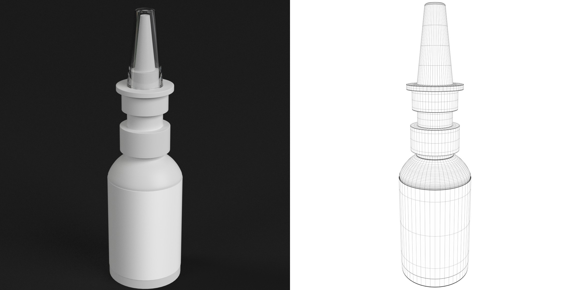 3D-Modell - Pharmazeutische Sprühflasche