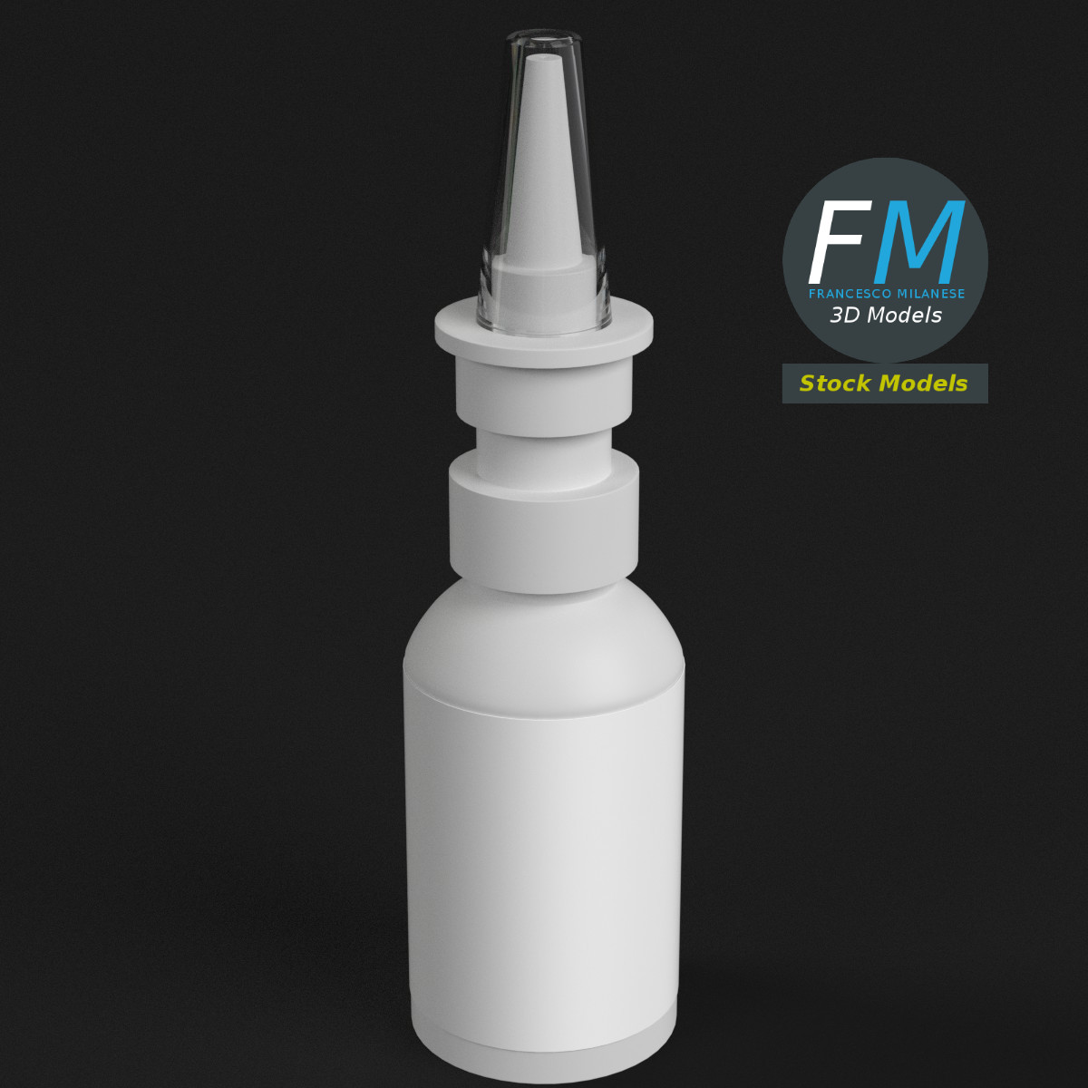 3D-Modell - Pharmazeutische Sprühflasche - 01