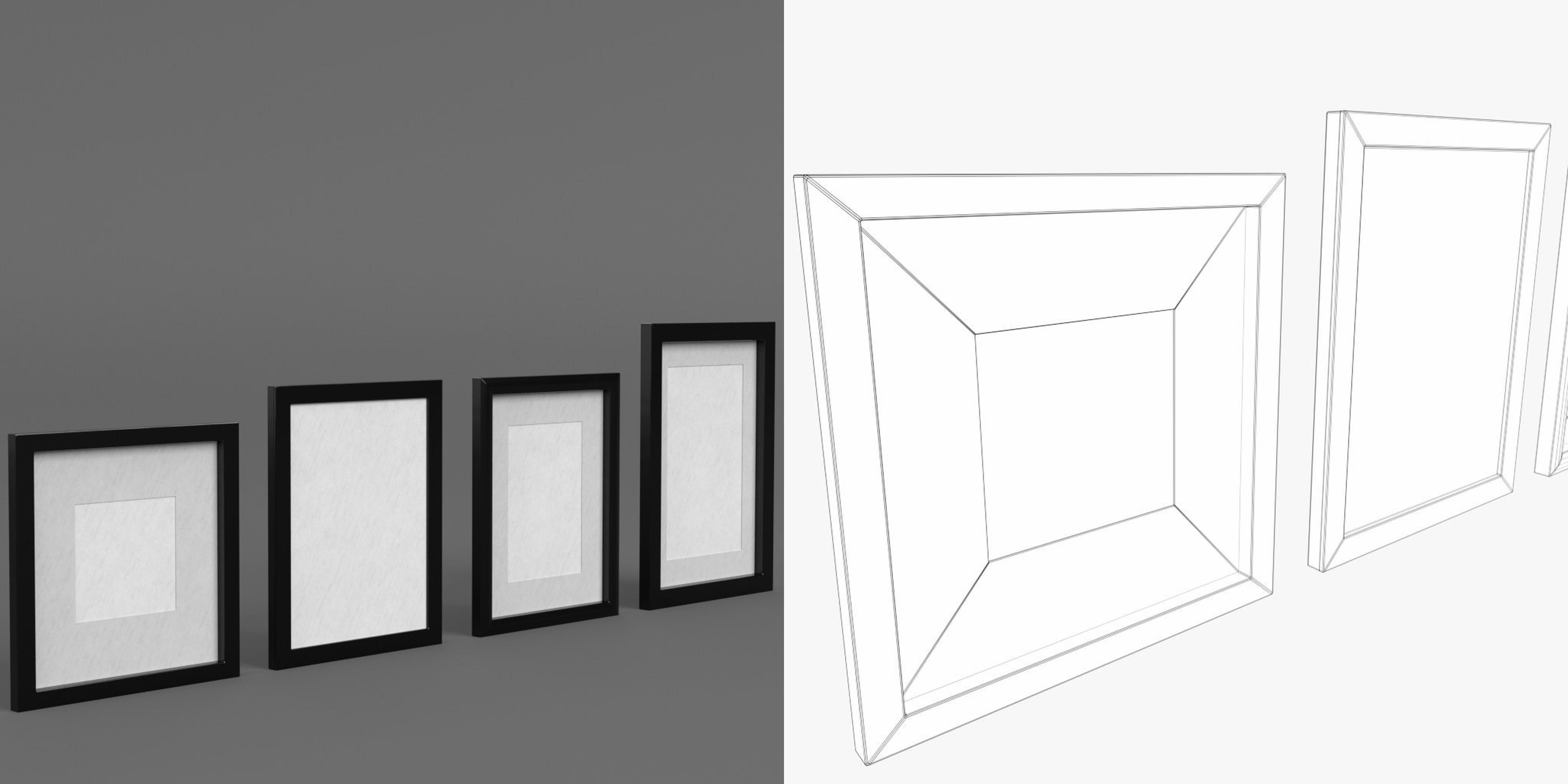 3D-Modell - Fotorahmen-Set