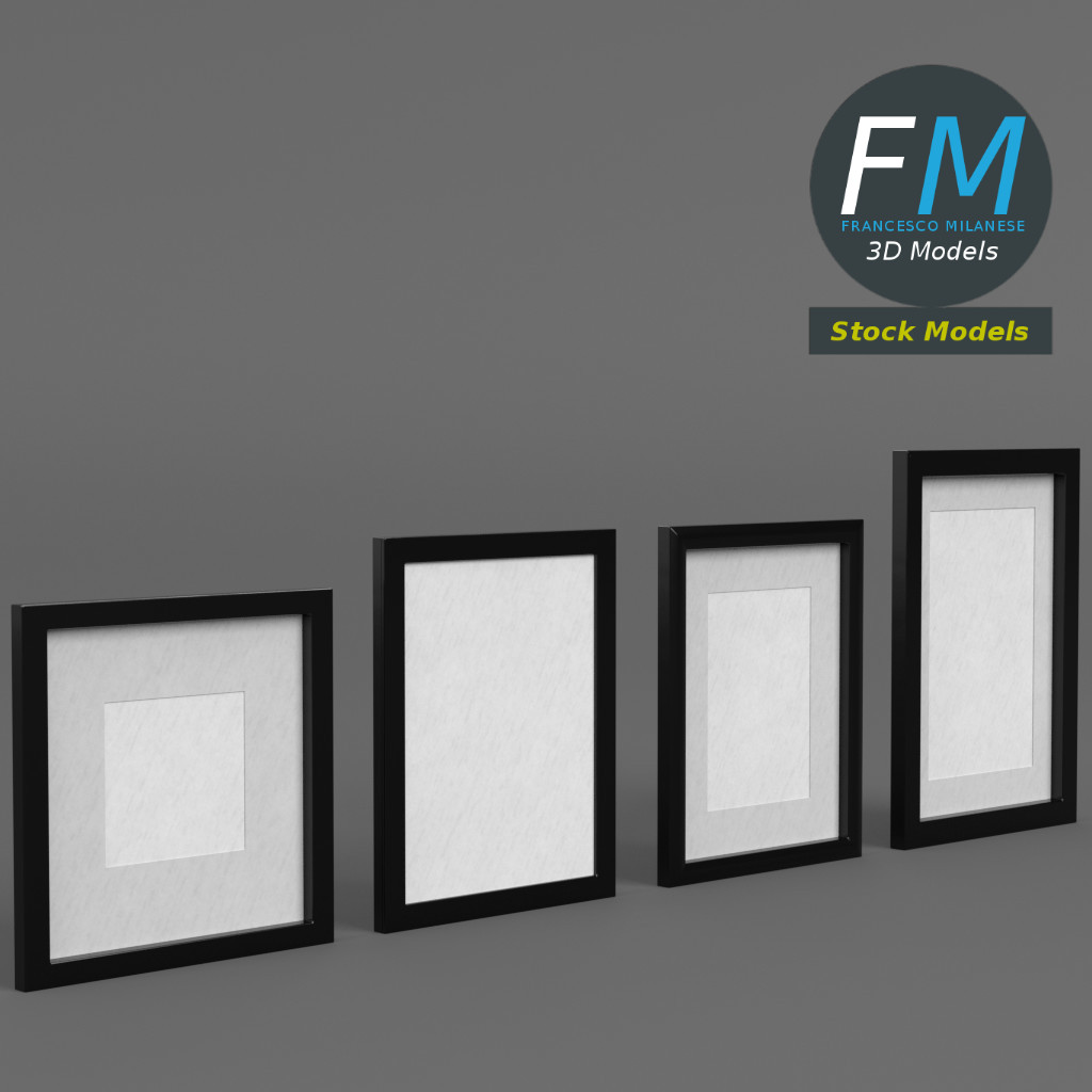 3D-Modell - Fotorahmen-Set - 01
