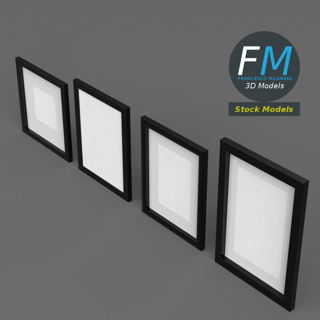 3D-Modell - Fotorahmen-Set - 02
