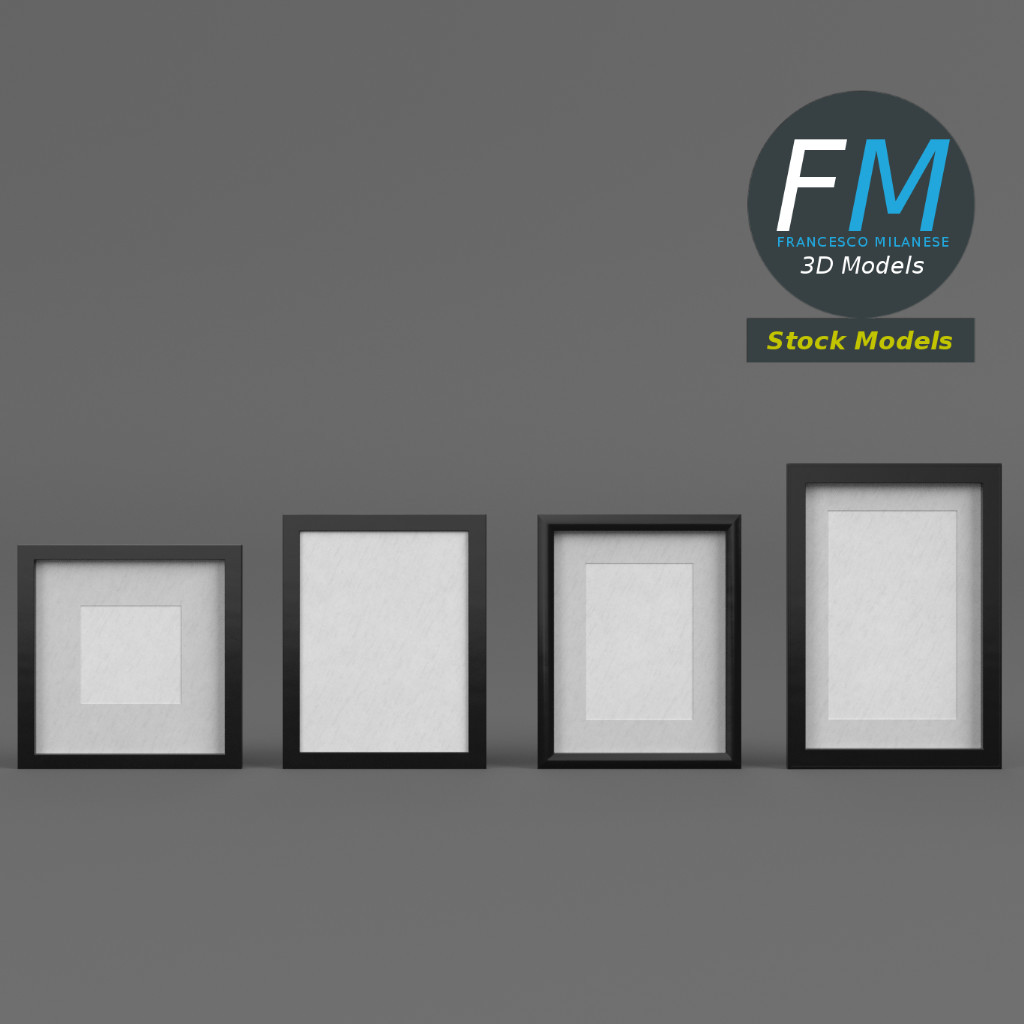 3D-Modell - Fotorahmen-Set - 03