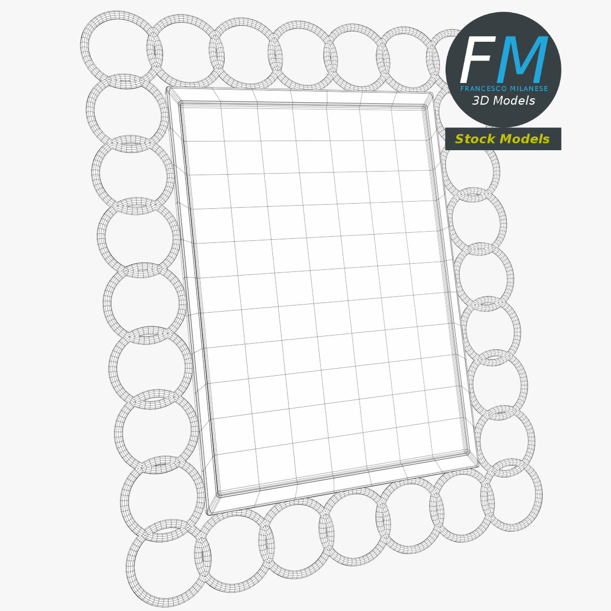 3D-Modell - Fotorahmen mit Kupferringen - 07