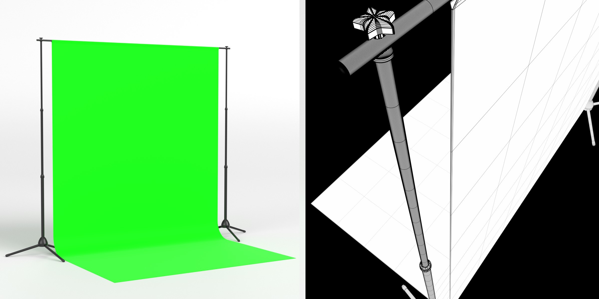 3D-Modell - Fotohintergrund-Stativ