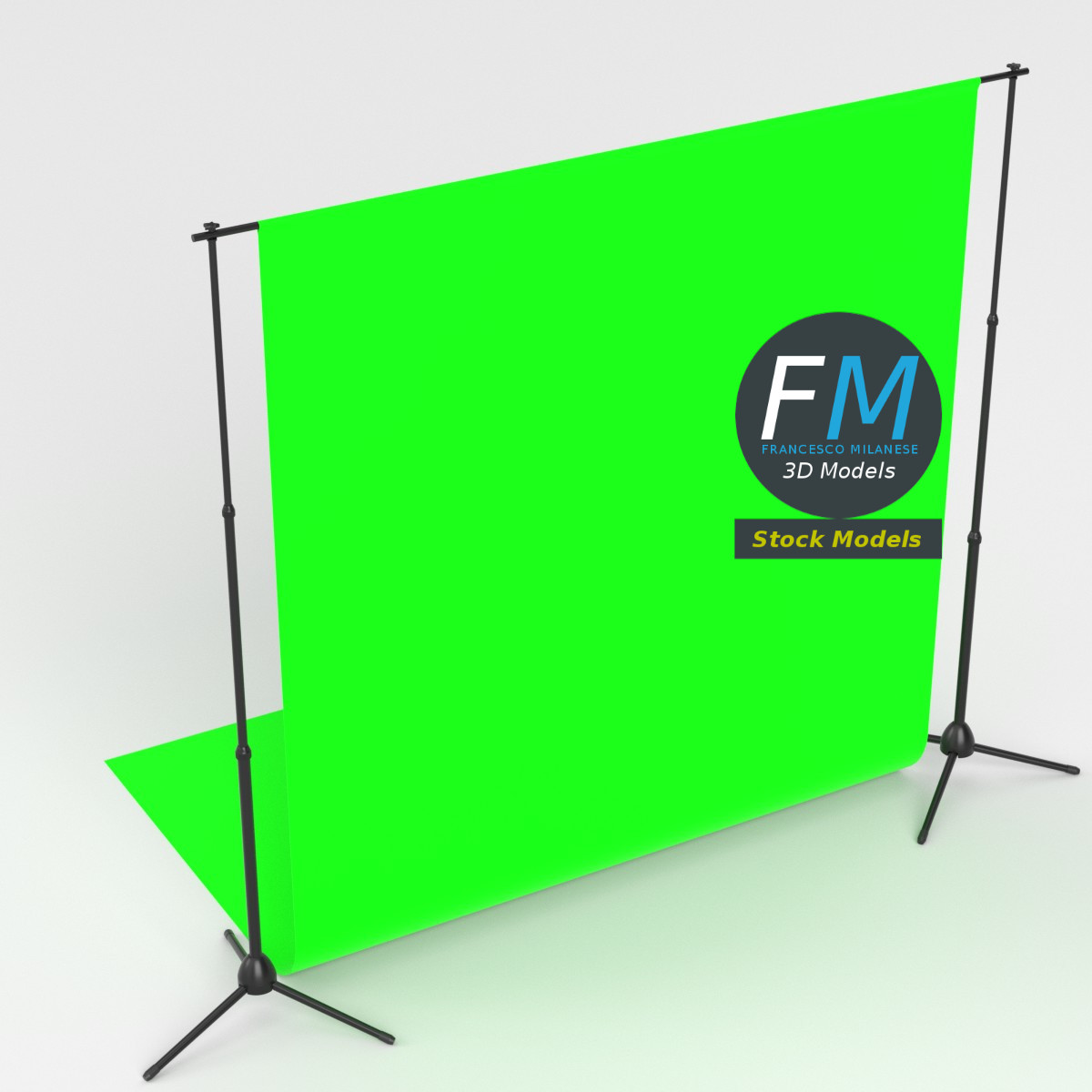 3D-Modell - Fotohintergrund-Stativ - 02