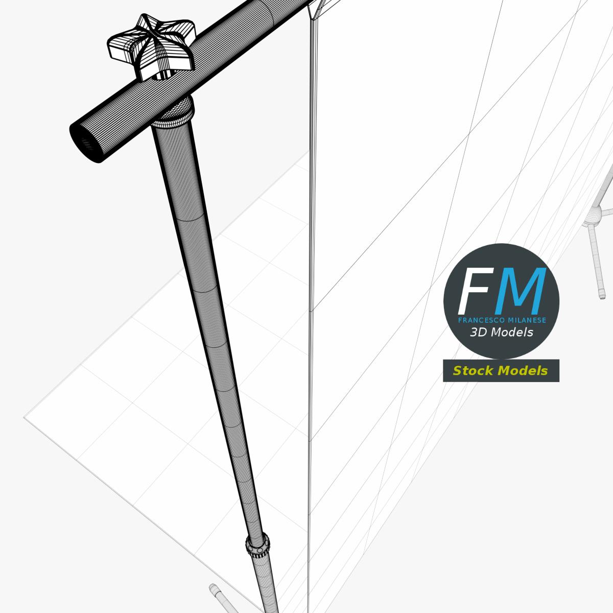 3D-Modell - Fotohintergrund-Stativ - 08
