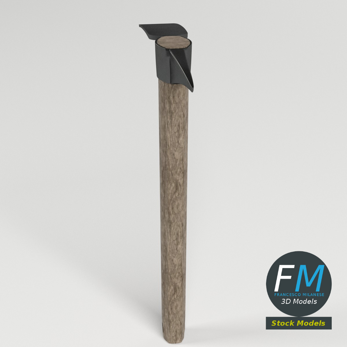 3D-Modell - Kreuzhacke mit Breitem Blatt - 02