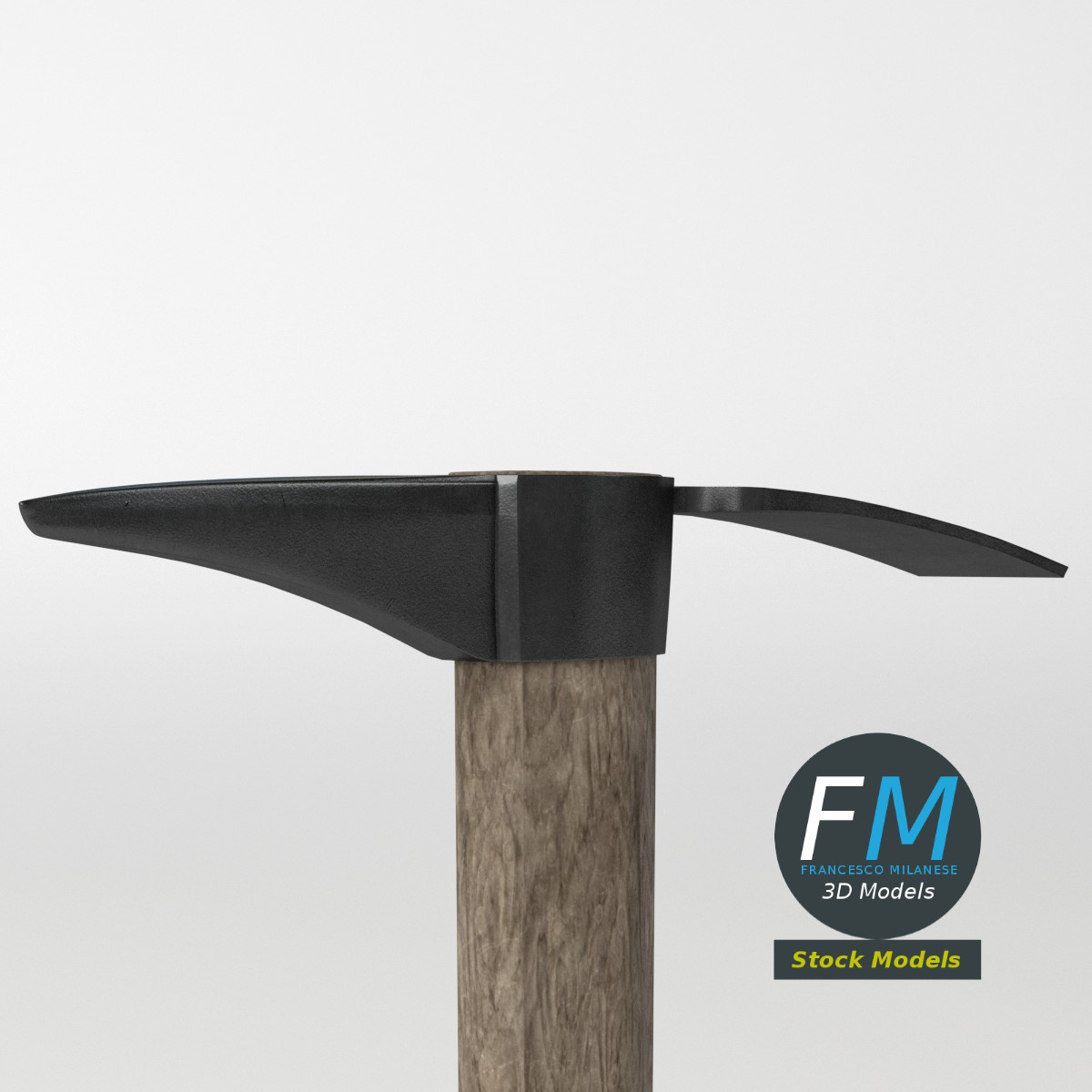 3D-Modell - Kreuzhacke mit Breitem Blatt - 05