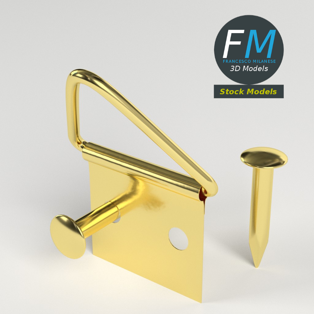 3D-Modell - Bilderrahmen-Aufhänger-Set - 02