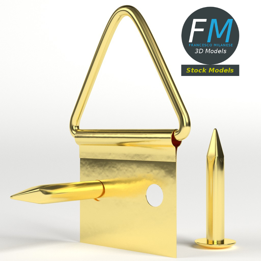 3D-Modell - Bilderrahmen-Aufhänger-Set - 04