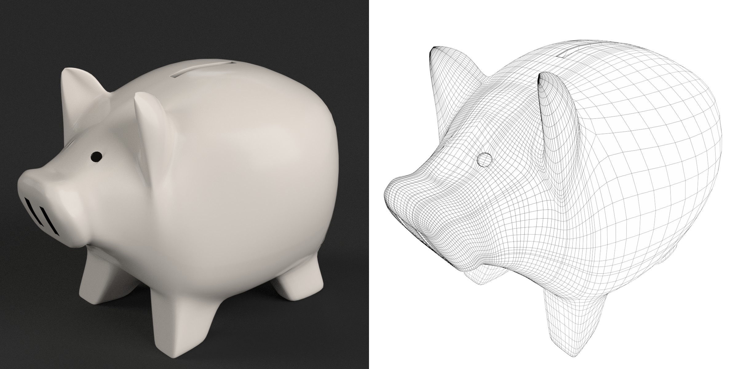 3D-Modell - Sparschwein