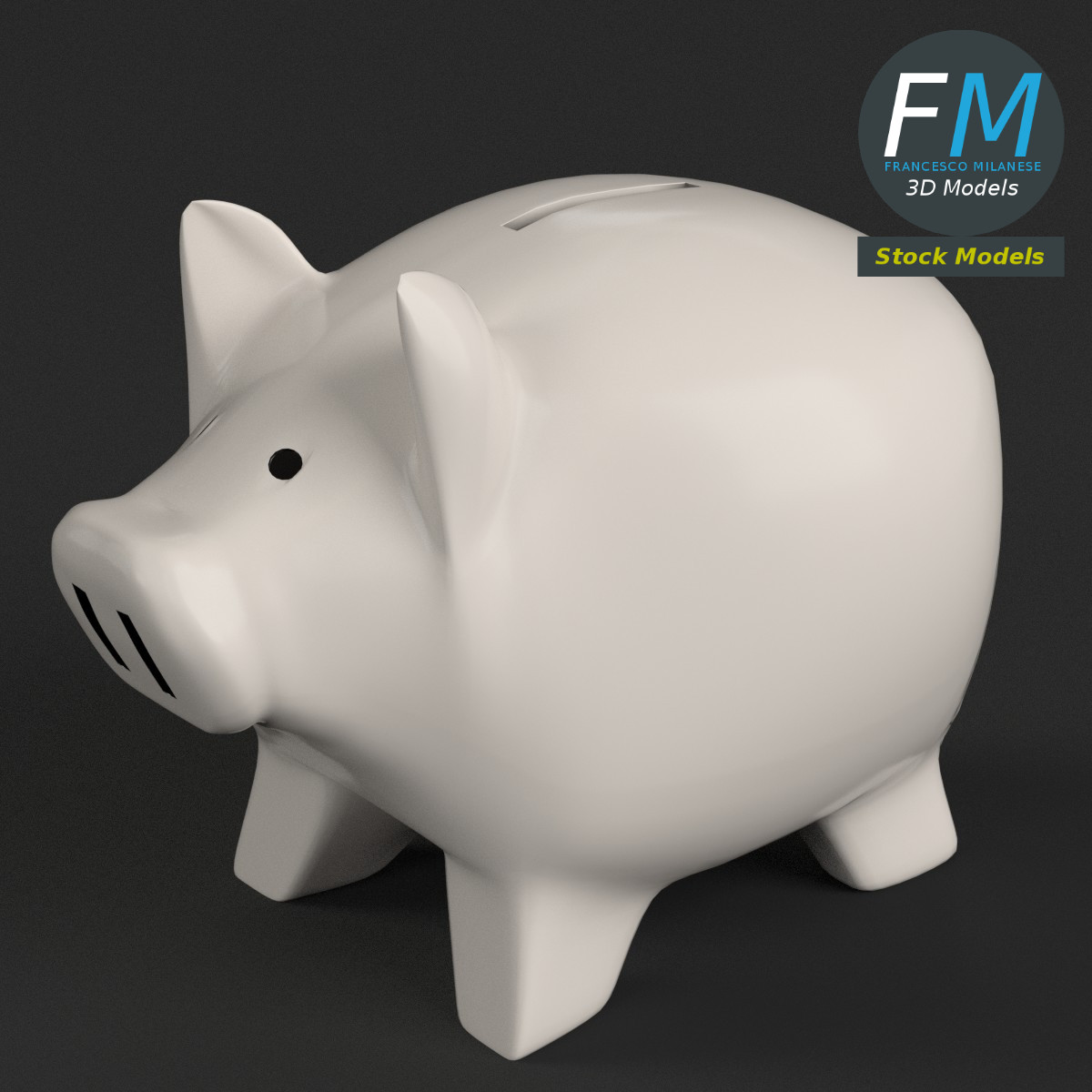 3D-Modell - Sparschwein - 01