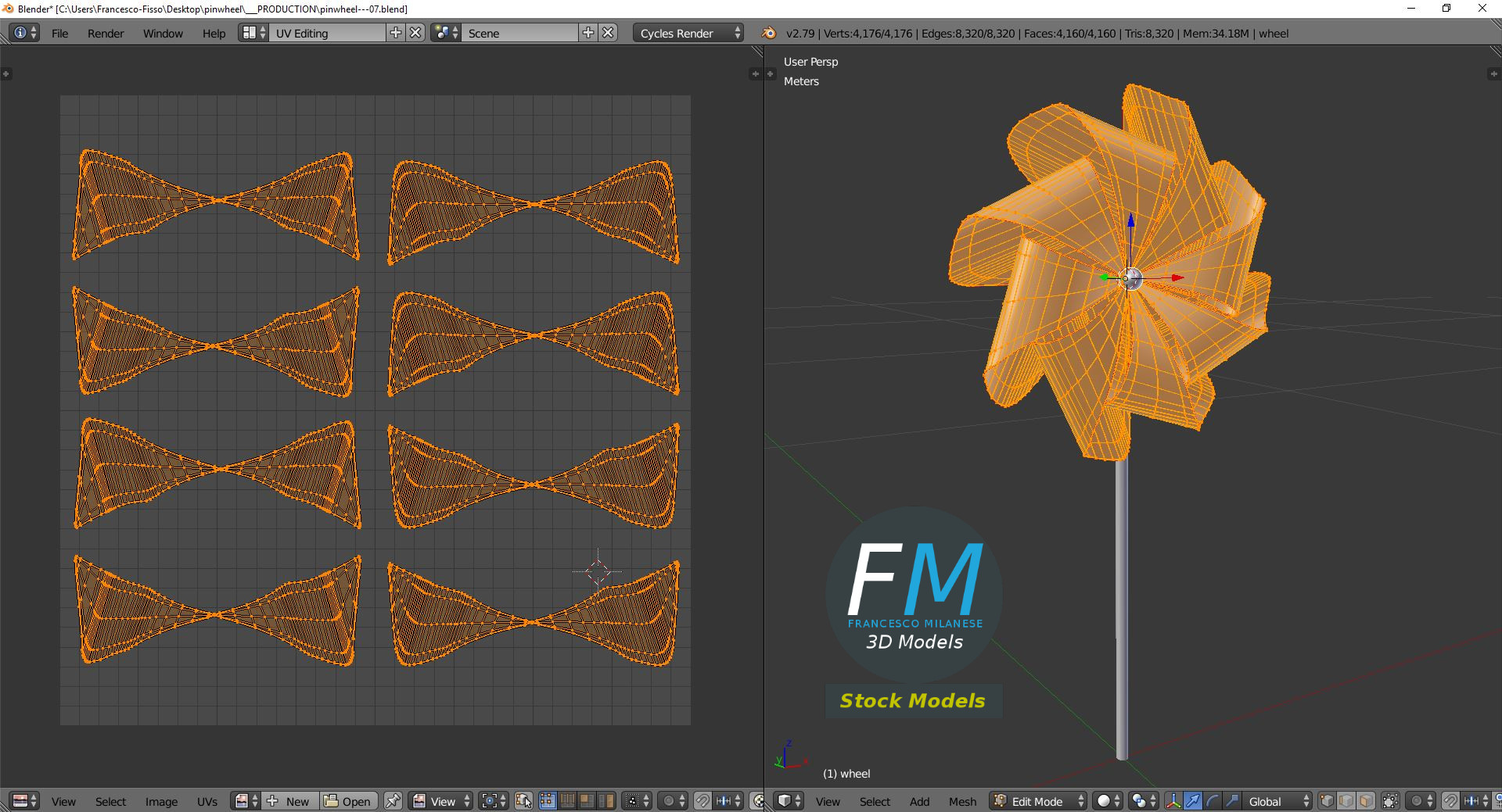 3D-Modell - Buntes Windrad - 10