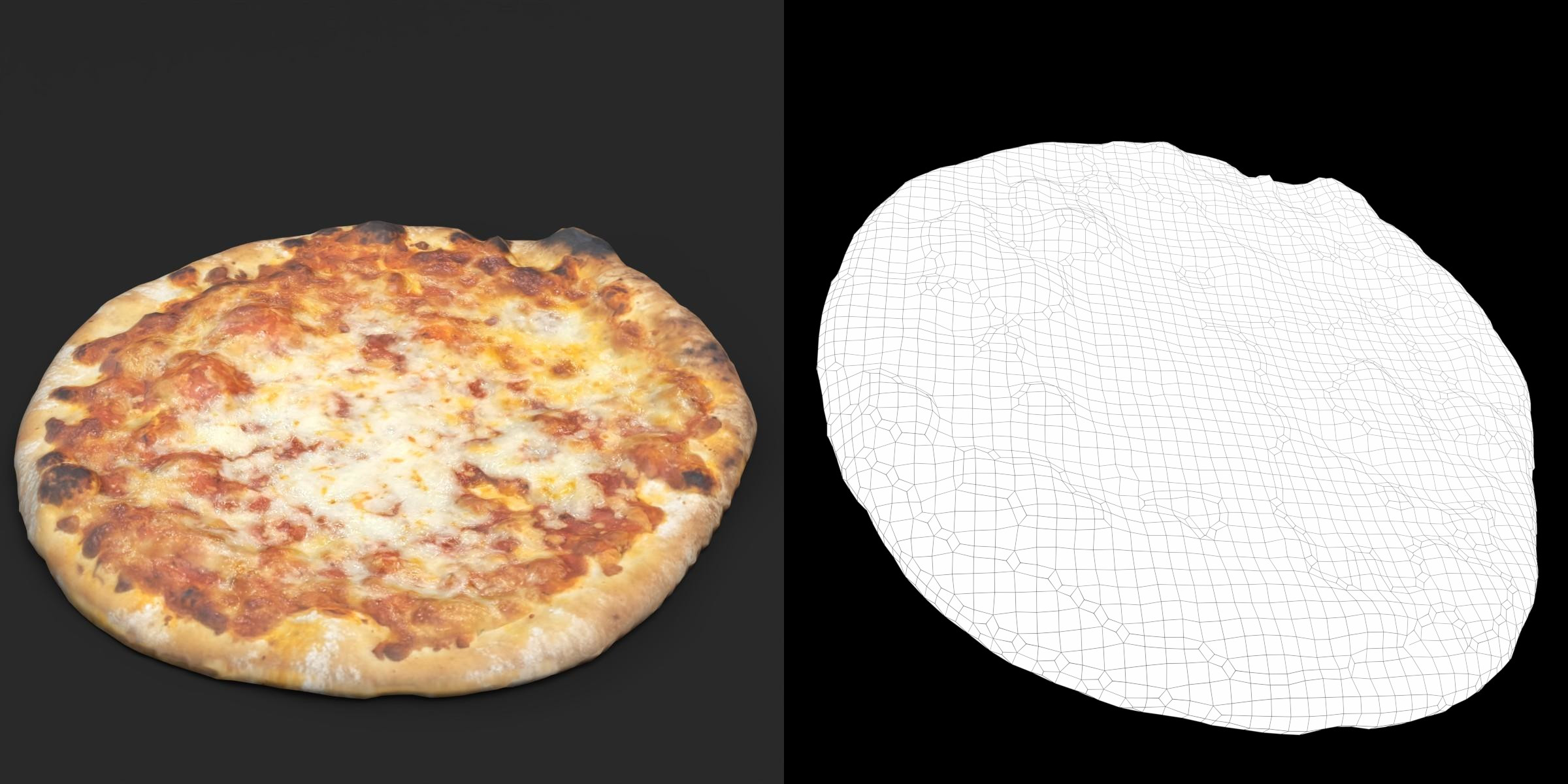 3D-Modell - Käsepizza