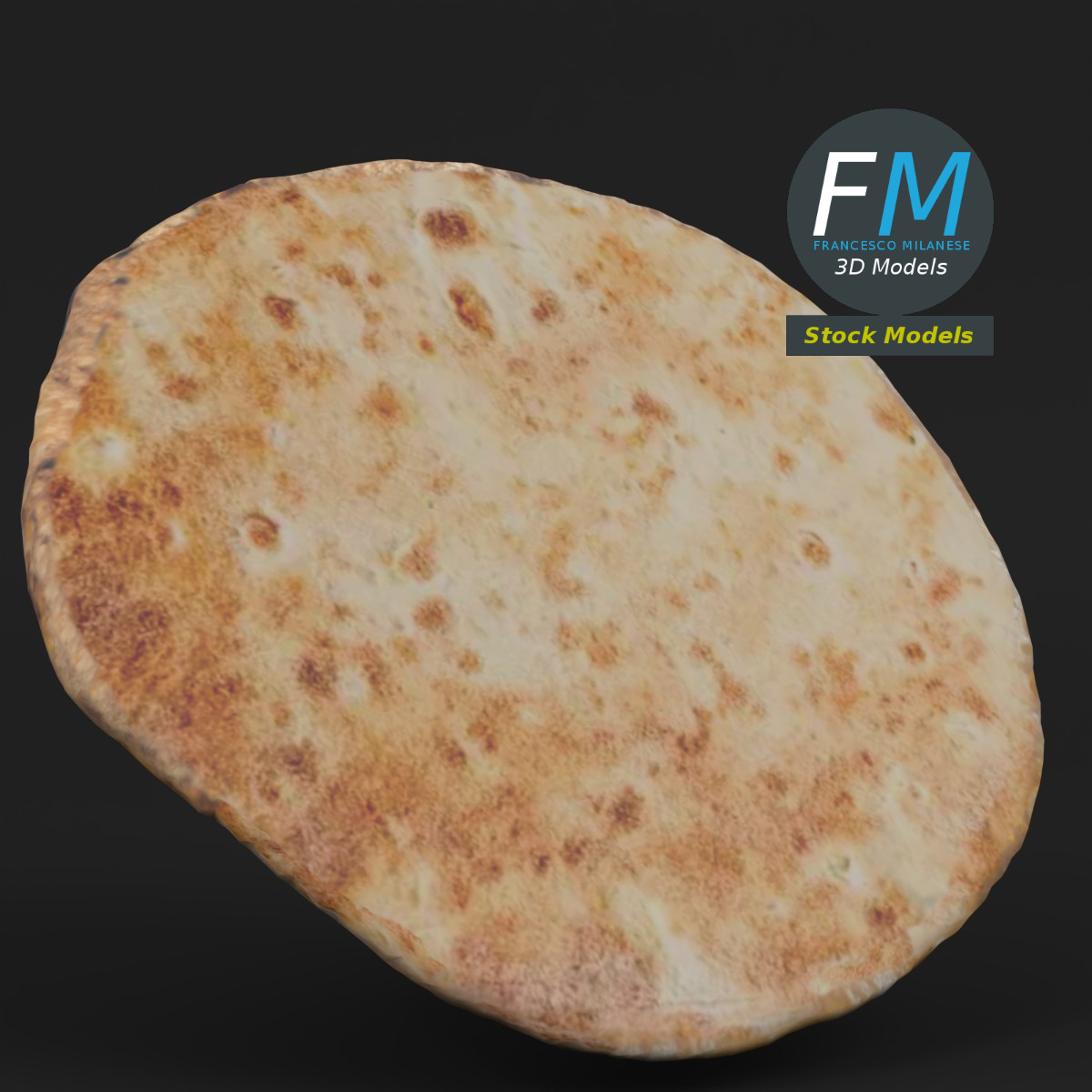 3D-Modell - Käsepizza - 04