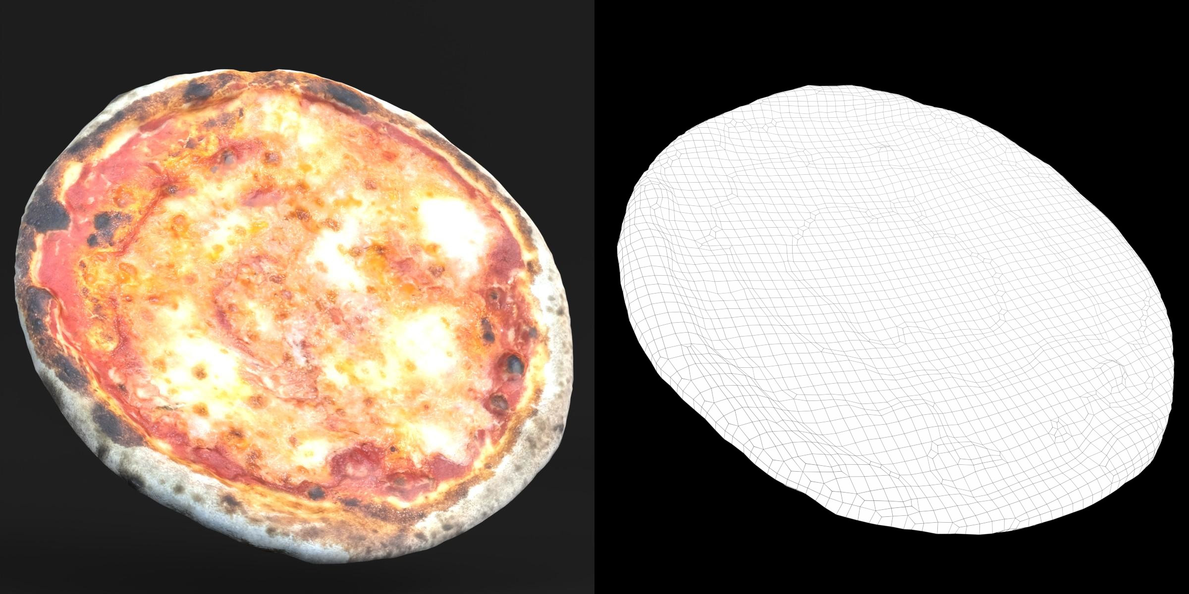 3D-Modell - Käsepizza