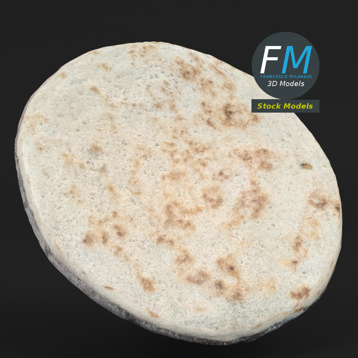 3D-Modell - Käsepizza - 04