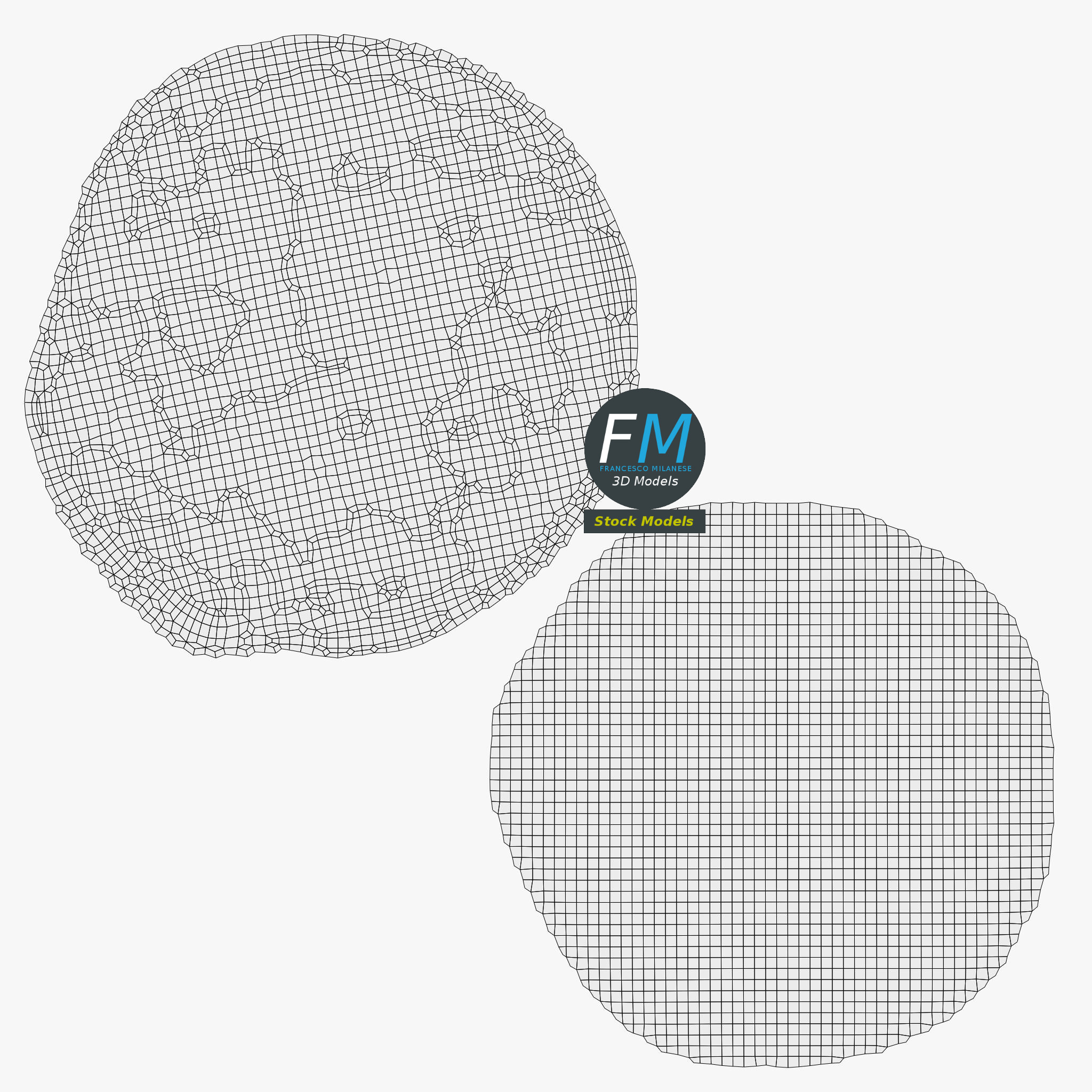 3D-Modell - Pizza und Pizzaschneider auf Brett - 12