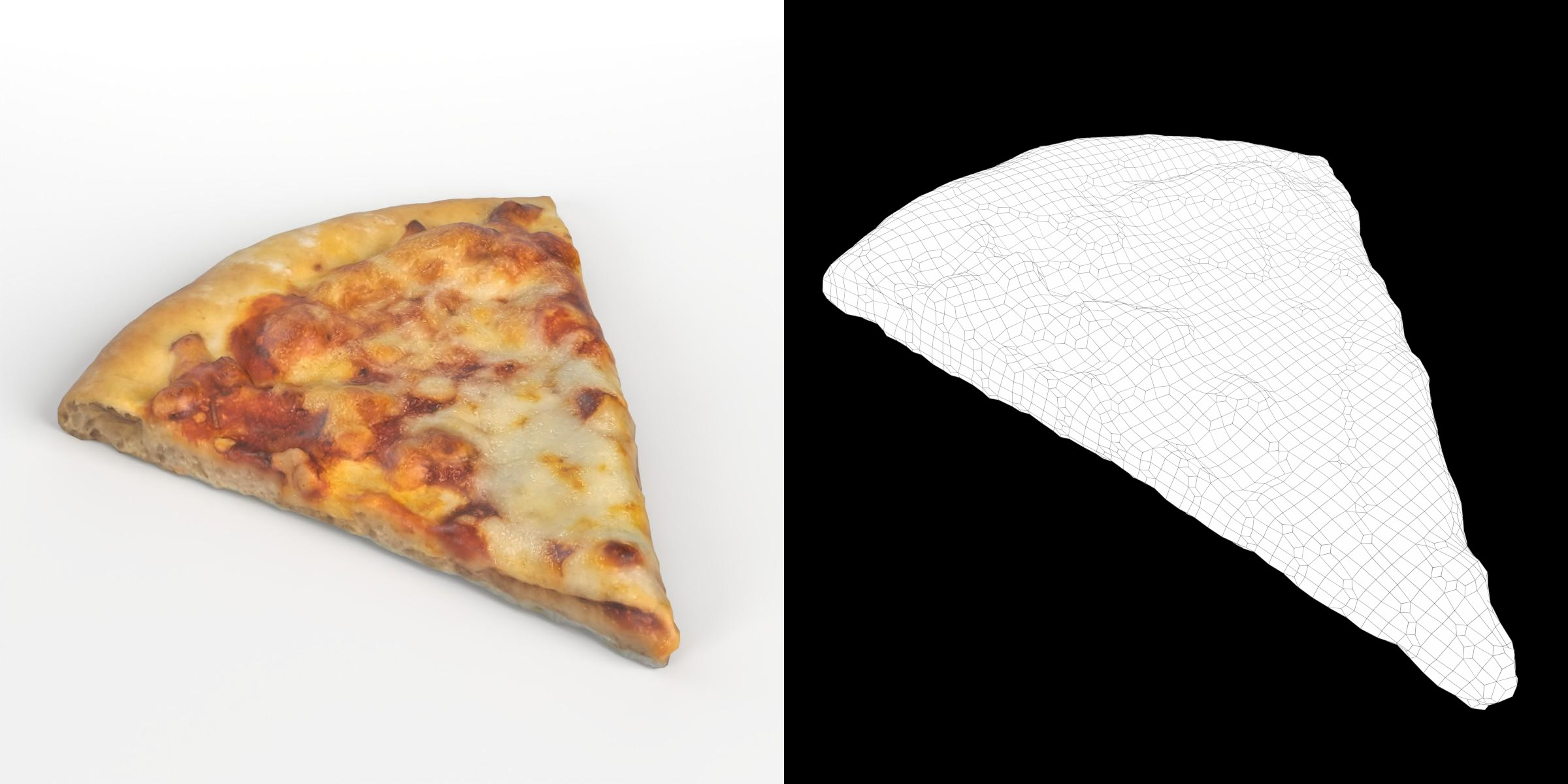 3D-Modell - Stück Margherita-Pizza