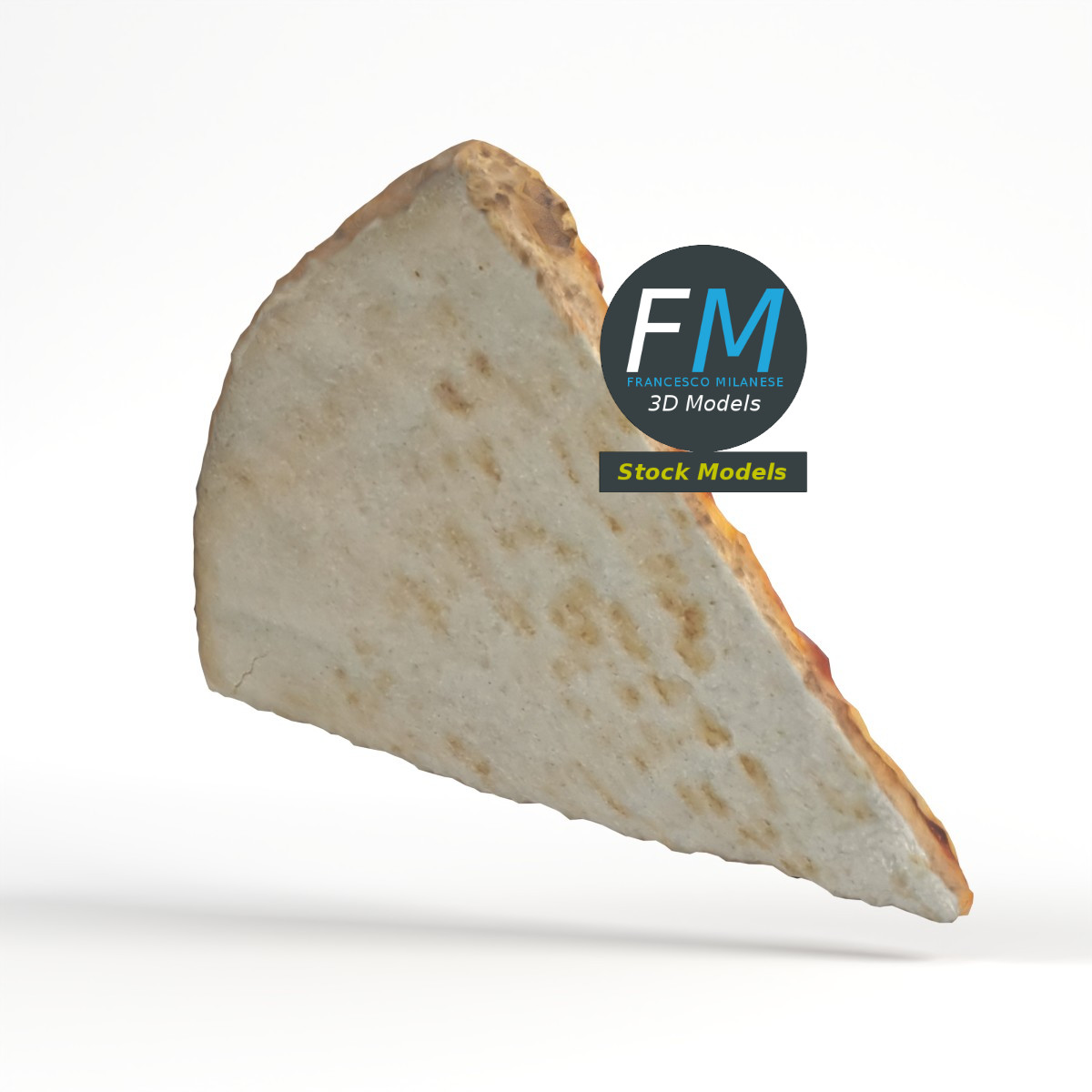 3D-Modell - Stück Margherita-Pizza - 04