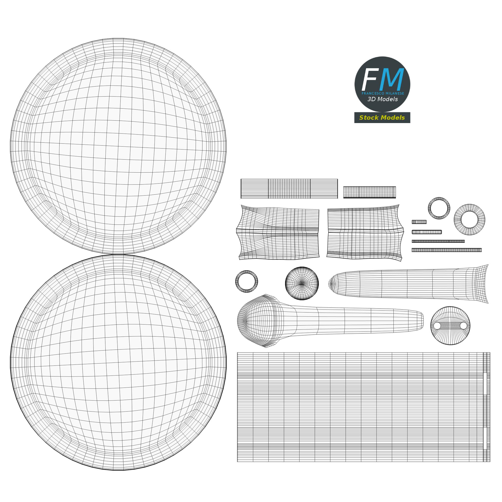 3D-Modell - Pizzaschneider auf Schneidebrett - 12 3D-Modell - Pizzaschneider auf Schneidebrett - 12